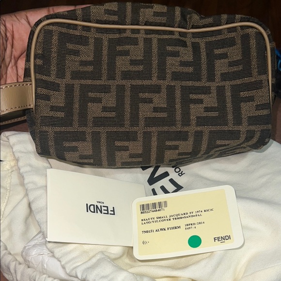 Authentic Fendi Brown Toiletry Bag  Monogram - Picture 10 of 11